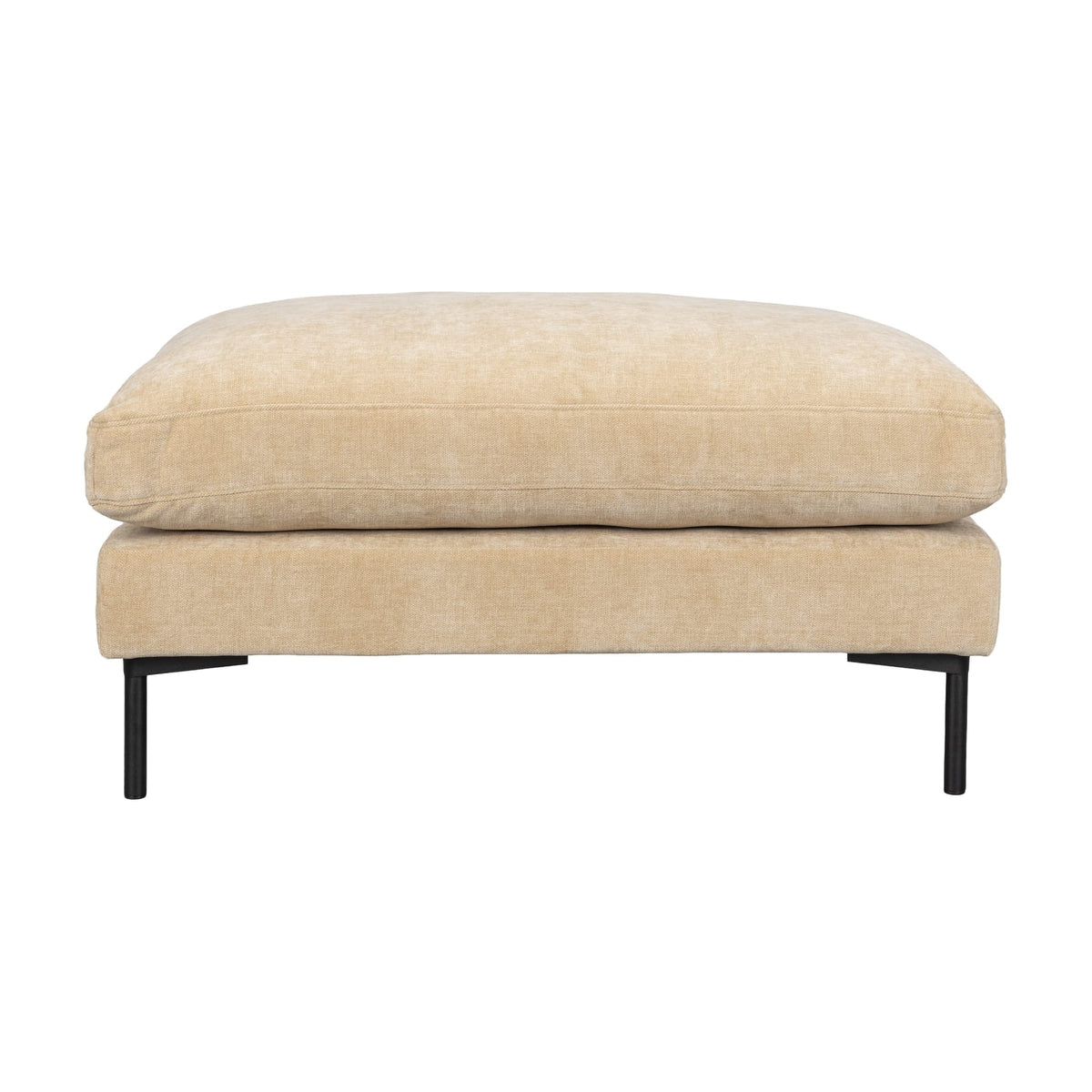Pouf repose-pieds en tissu beige 80x102x53cm Summer - Zuiver