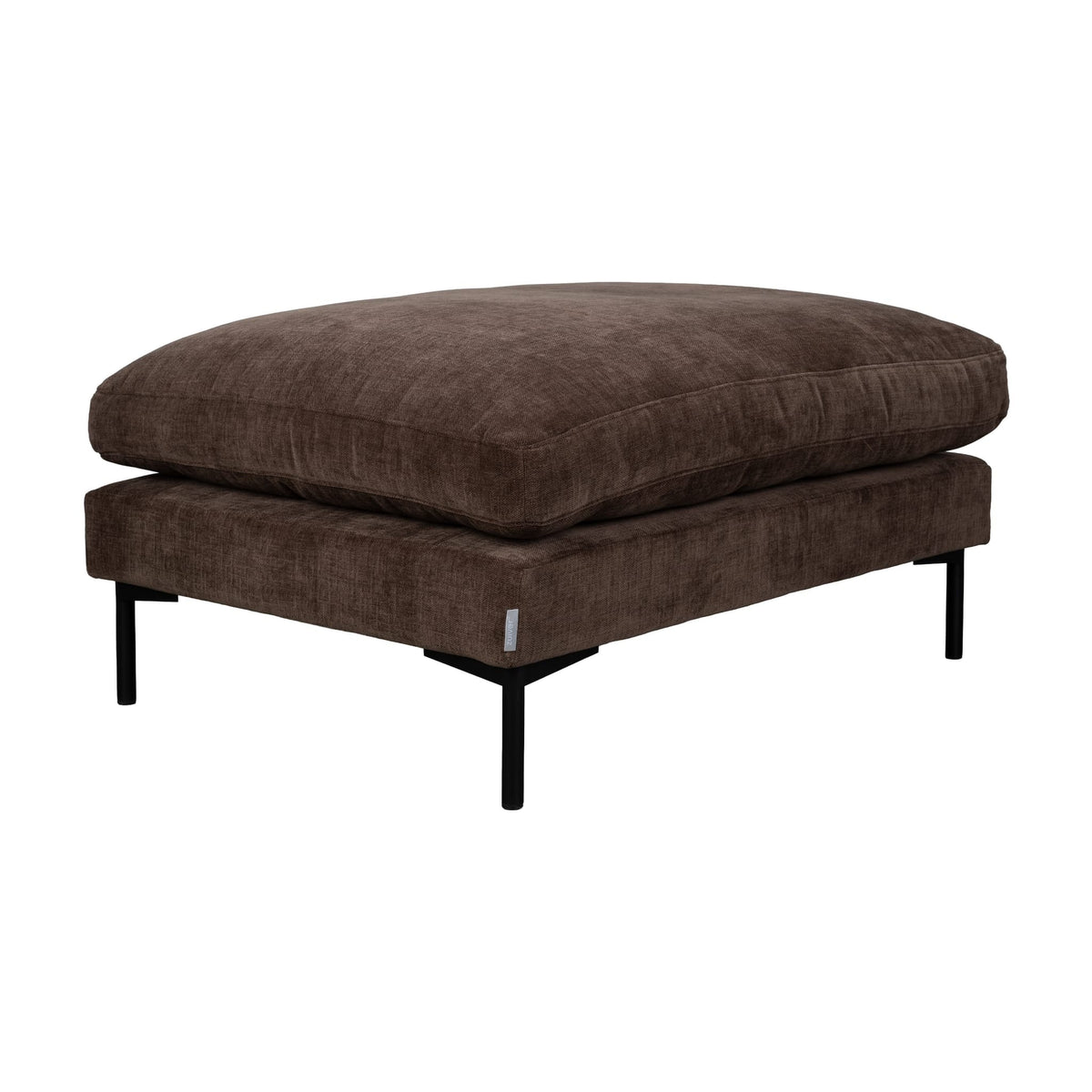 Pouf repose-pieds en tissu marron foncé 80x102x53cm Summer - Zuiver — vue 3