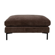 Pouf repose-pieds en tissu marron foncé 80x102x53cm Summer - Zuiver