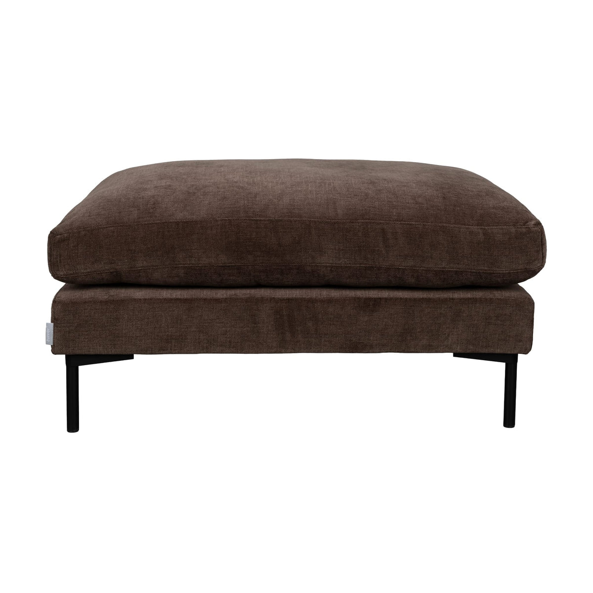 Pouf repose-pieds en tissu marron foncé 80x102x53cm Summer - Zuiver