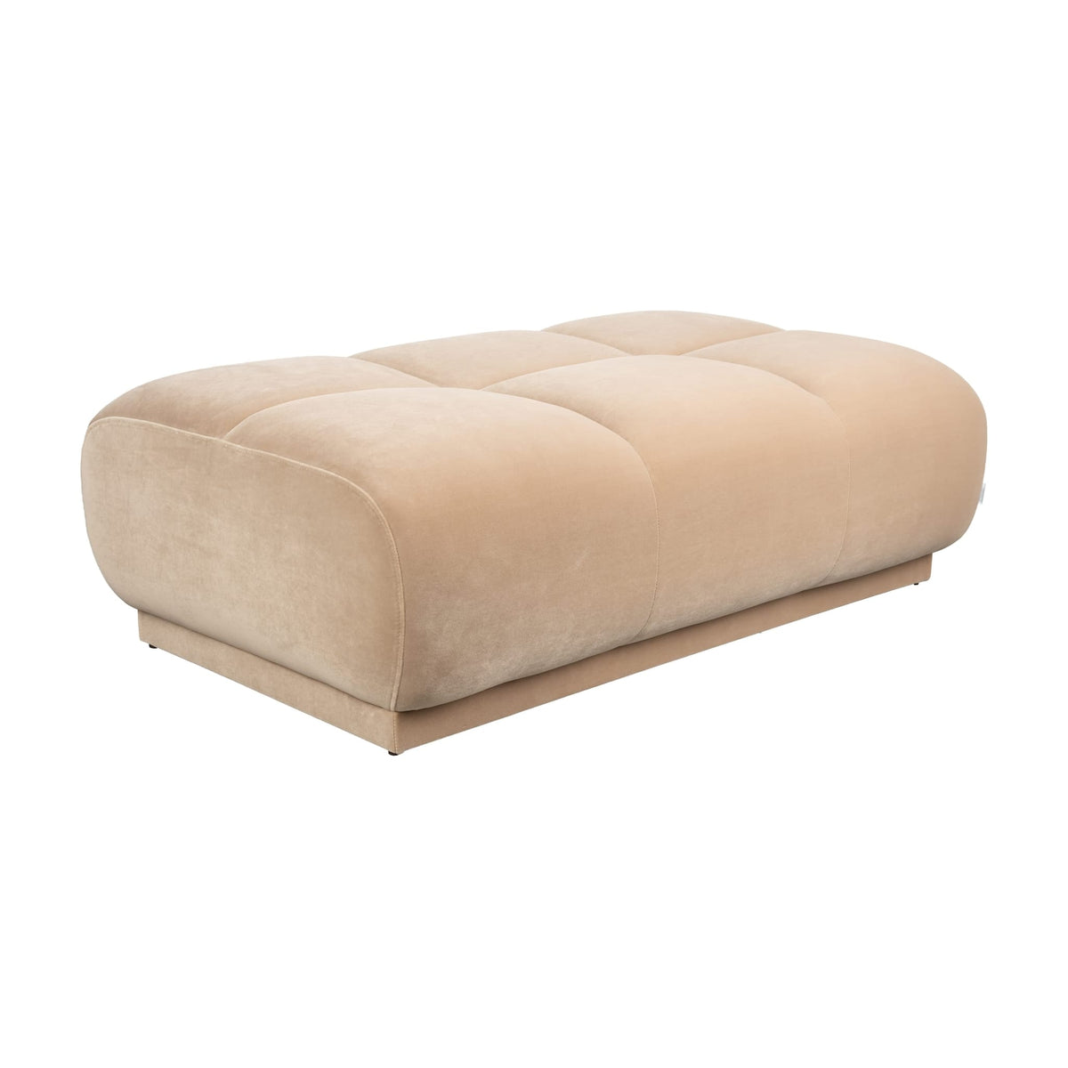 Pouf repose-pieds en velours beige 80x127x41cm Hazel - Zuiver — vue 2
