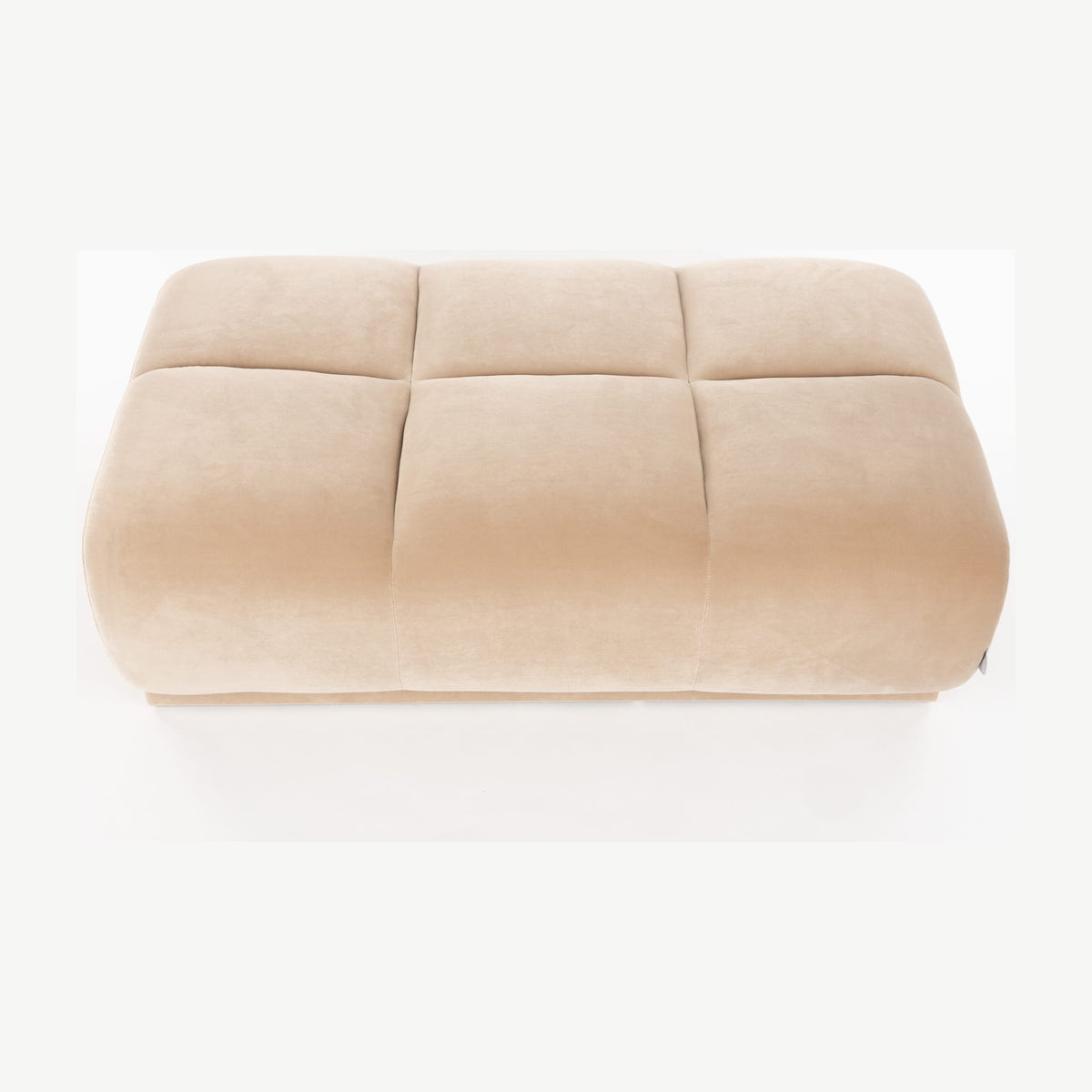 Pouf repose-pieds en velours beige 80x127x41cm Hazel - Zuiver — vue 3