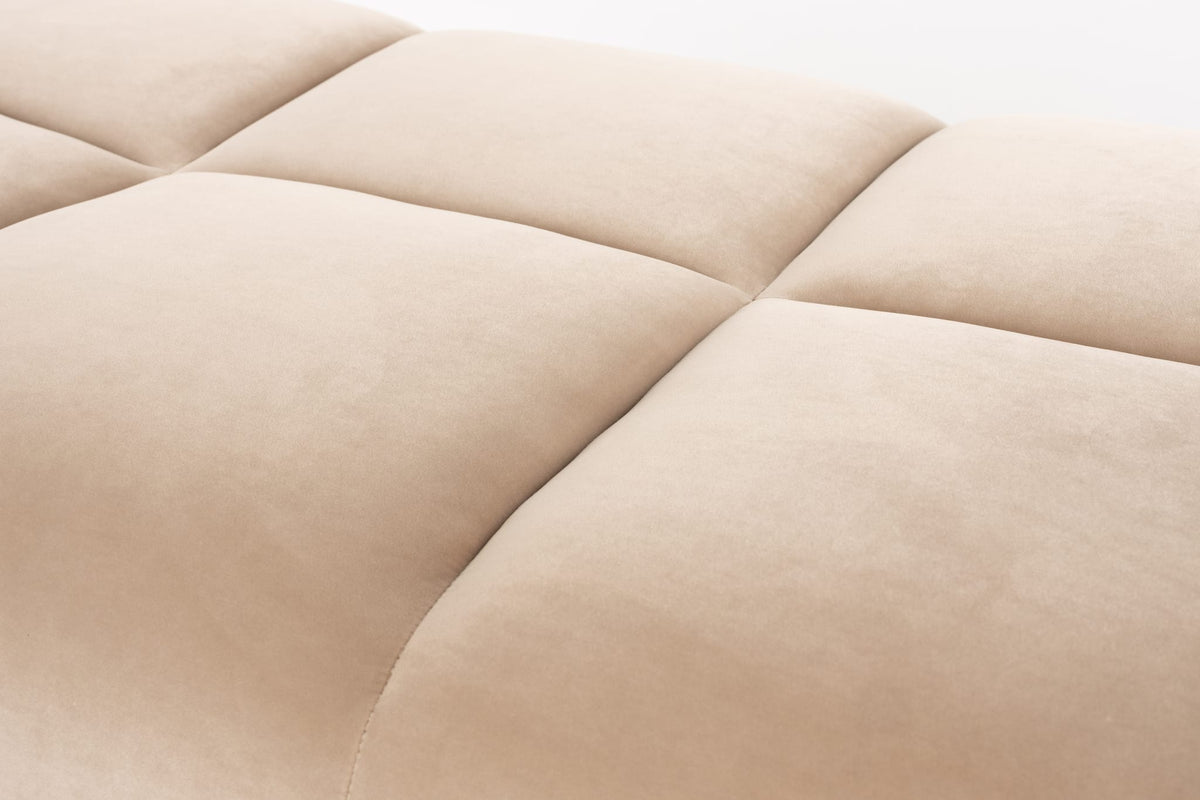 Pouf repose-pieds en velours beige 80x127x41cm Hazel - Zuiver — vue 4