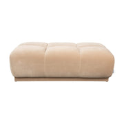 Pouf repose-pieds en velours beige 80x127x41cm Hazel - Zuiver