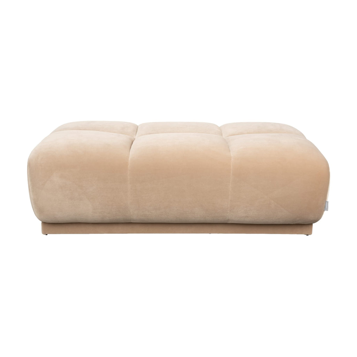 Pouf repose-pieds en velours beige 80x127x41cm Hazel - Zuiver