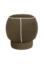 Pouf rétro rond en tissu vert 45cm Luma - The Cool Republic - The Cool Republic