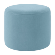 Bon Round Blue Wool Ottoman - Hem - The Cool Republic