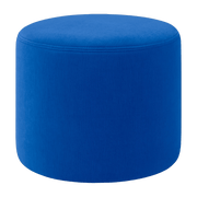 Bon Round Wool Ottoman - Blue Hem - The Cool Republic
