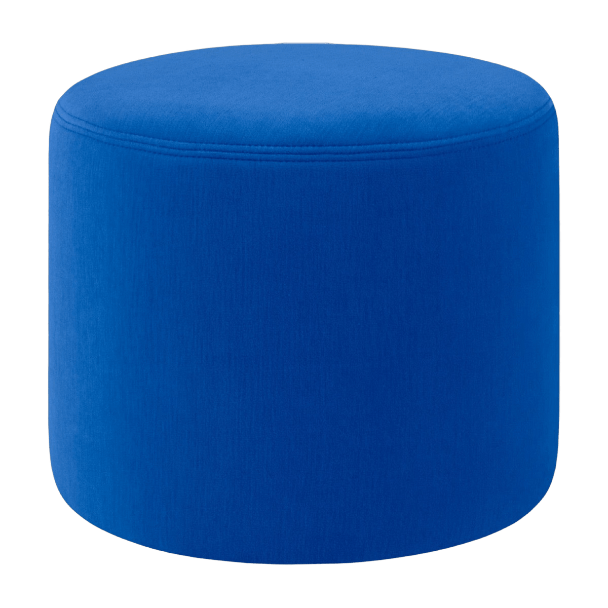 Bon Round Wool Ottoman - Blue Hem - The Cool Republic