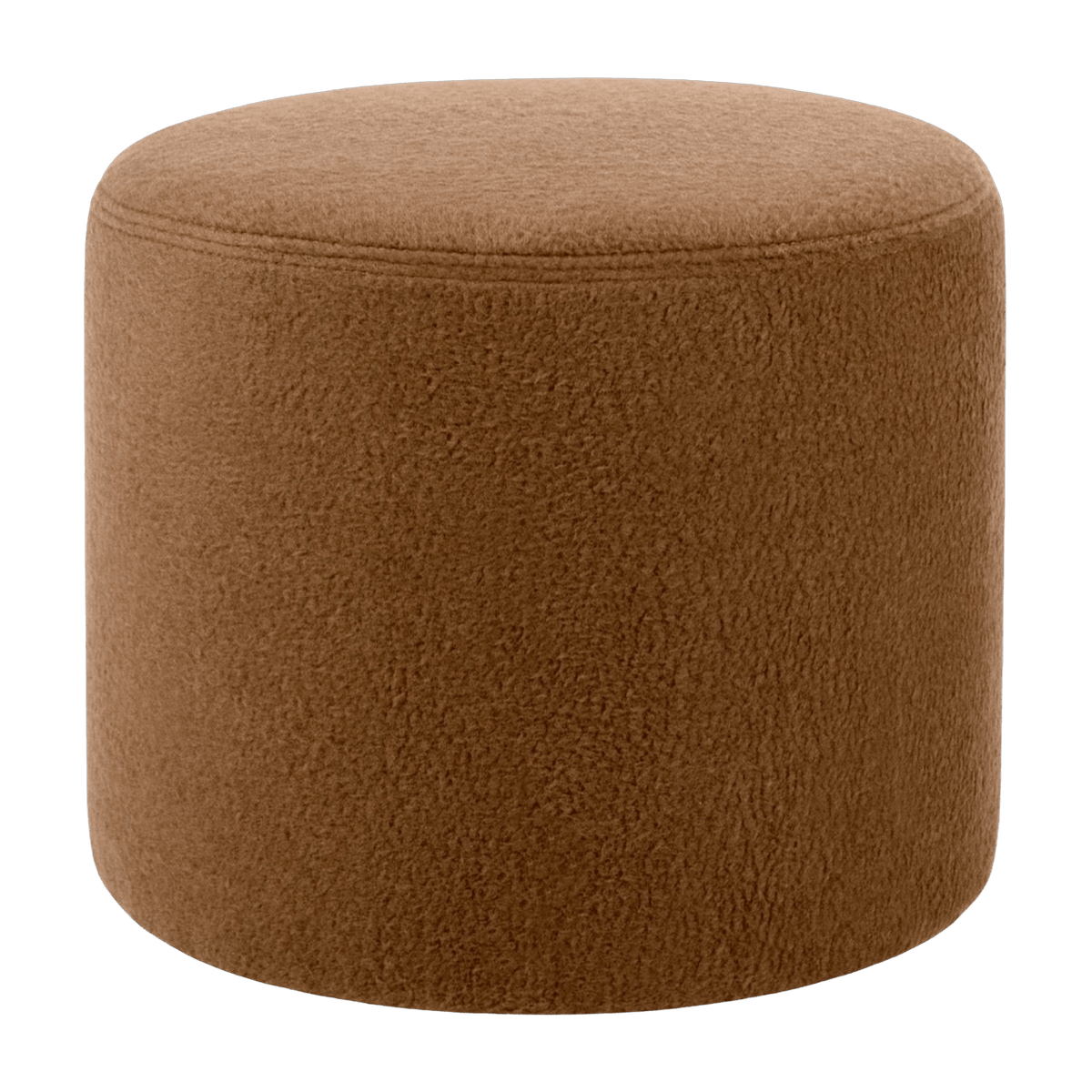 Bon Round Brown Wool Ottoman - Hem - The Cool Republic