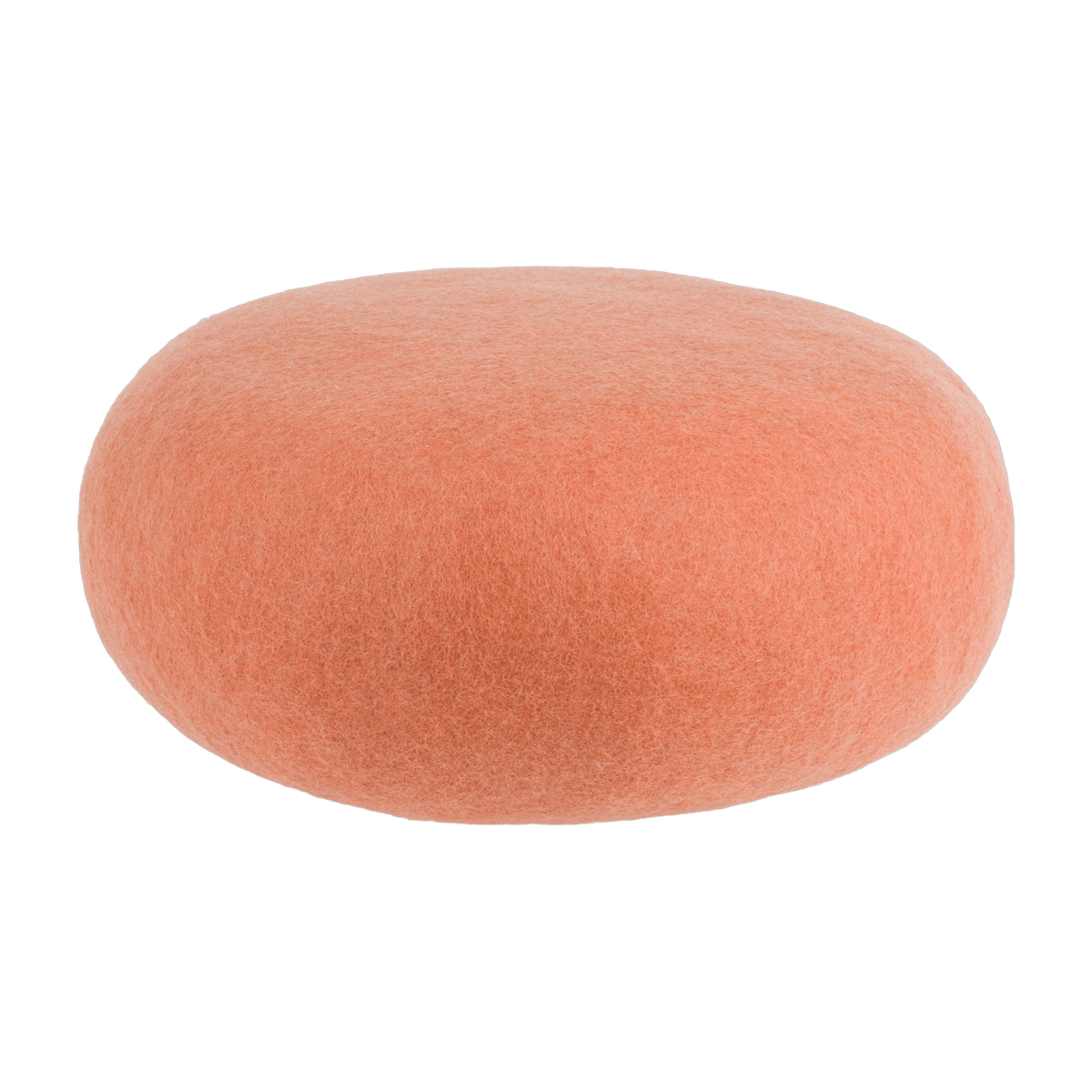 Pouf rond en laine saumon M Lea - myfelt - The Cool Republic