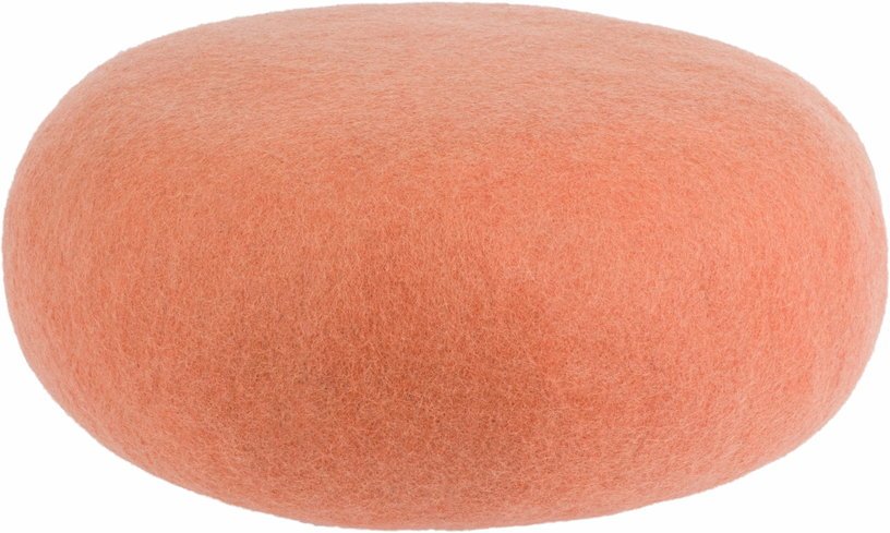 Pouf rond en laine saumon M Lea - myfelt - The Cool Republic
