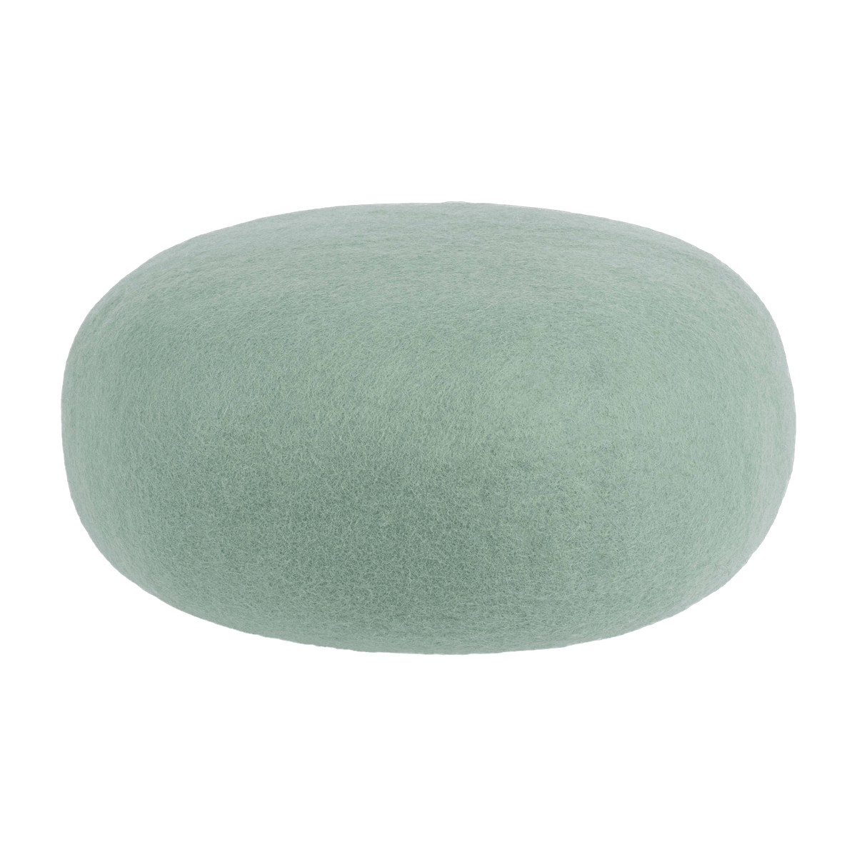 Pouf rond en laine turquoise-gris M Fine - myfelt - The Cool Republic