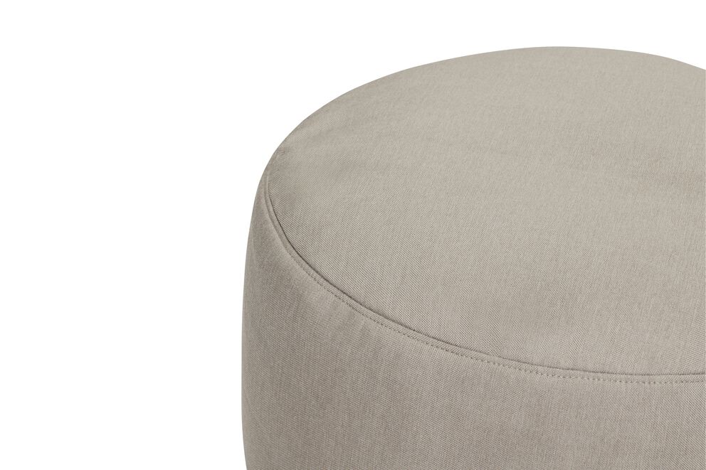 Pouf rond en polyester taupe 70x40cm Point Large - Fatboy - The Cool Republic