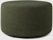 Pouf rond en textile vert sapin  60x35cm Barrow - Ethnicraft