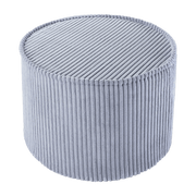 Pouf rond en velours côtelé bleu blueberry 25 x 40 cm - Wigiwama - The Cool Republic