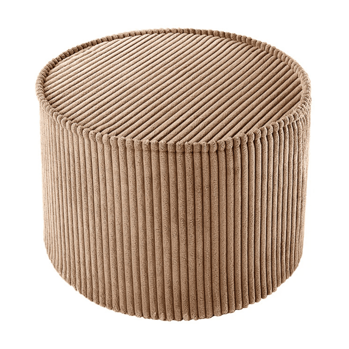 Pouf rond en velours côtelé toffee 39,5 x 25 cm - Wigiwama - The Cool Republic