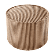 Pouf rond en velours côtelé toffee 39,5 x 25 cm - Wigiwama - The Cool Republic