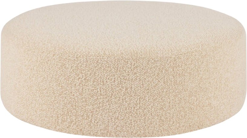 Pouf rond large en laine beige Bon - Hem - The Cool Republic