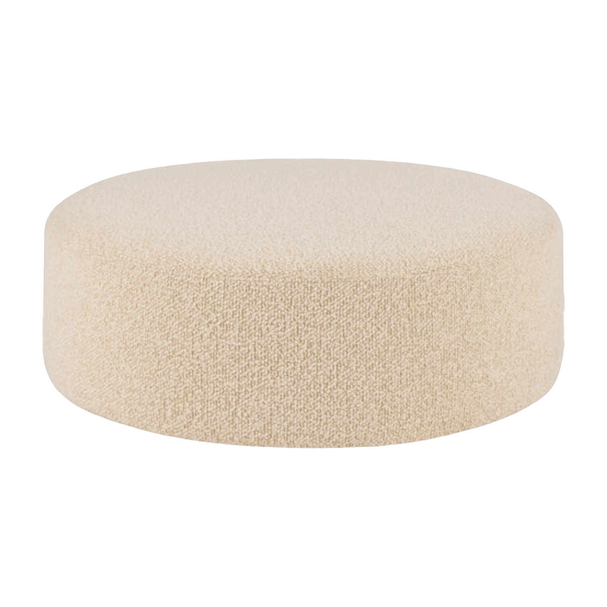 Pouf rond large en laine beige Bon - Hem - The Cool Republic