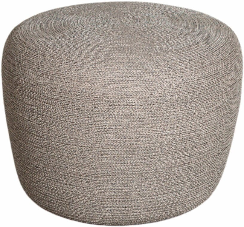 Pouf taupe 39 cm Circle - Cane - Line - The Cool Republic
