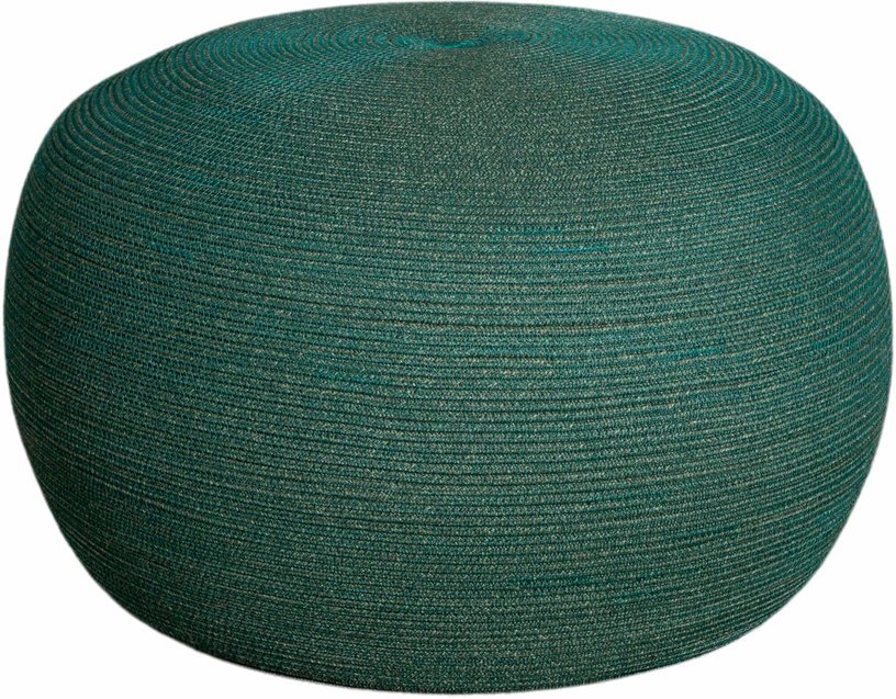 Pouf vert 43 cm Circle - Cane - Line - The Cool Republic