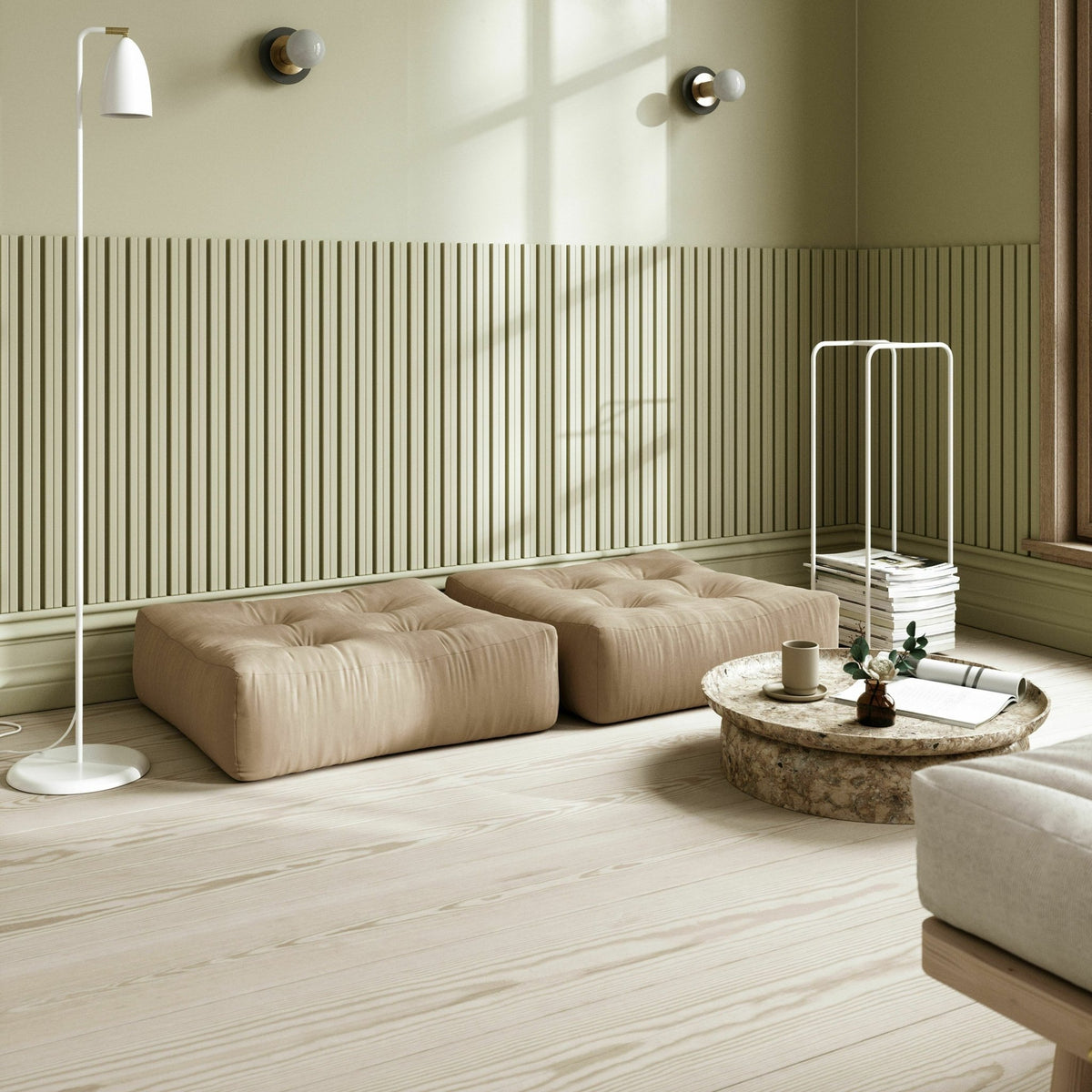Pouf vert olive More - Karup Design - The Cool Republic