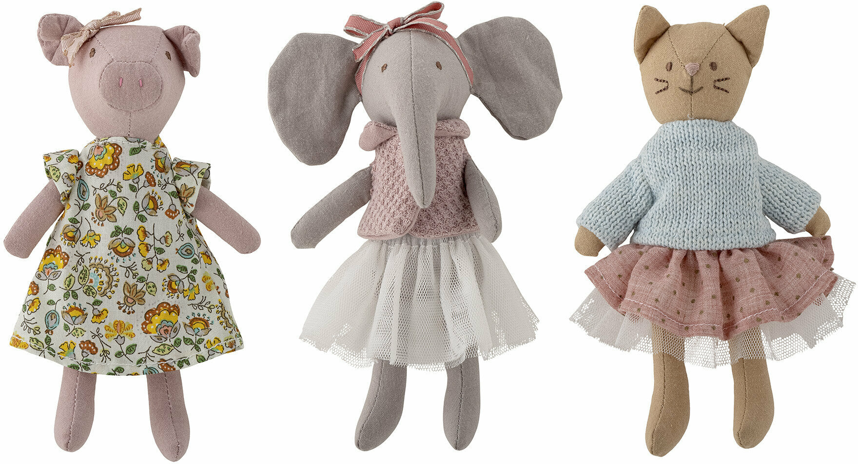 Poupée des amis des animaux coton rose - Bloomingville Mini