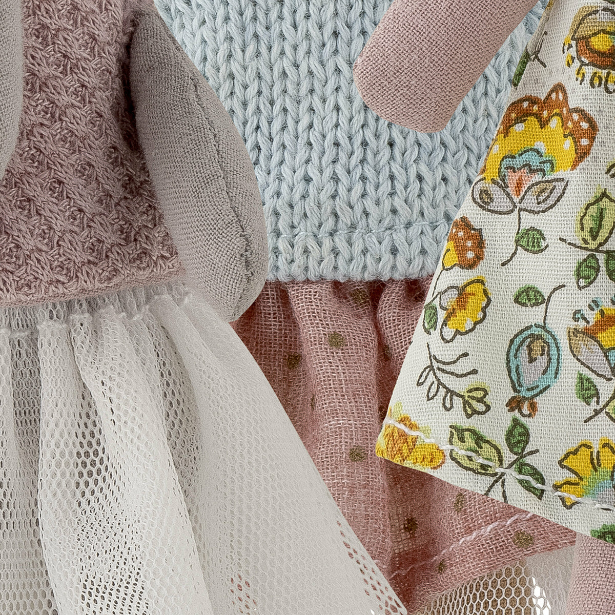 Poupée des amis des animaux coton rose - Bloomingville Mini