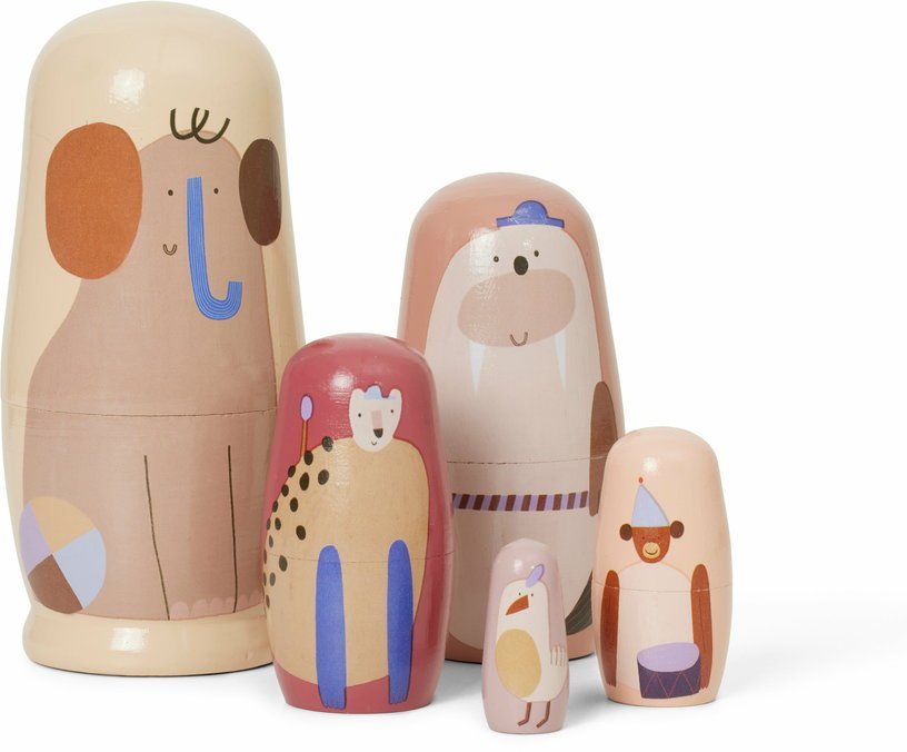 Poupées gigognes en bois Critter Multi - Ferm Living - The Cool Republic