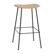 Tabouret de bar 75cm ocre piétement tubes Fiber - Muuto