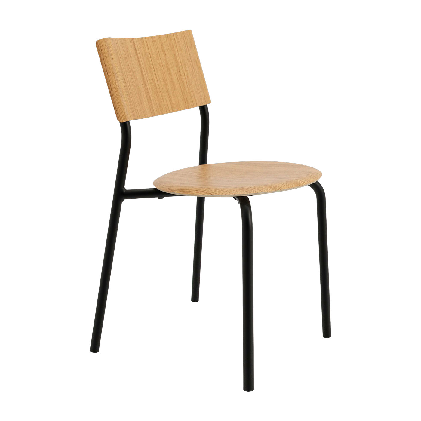 Silla en madera de roble grafito negro SSD - TIPTOE