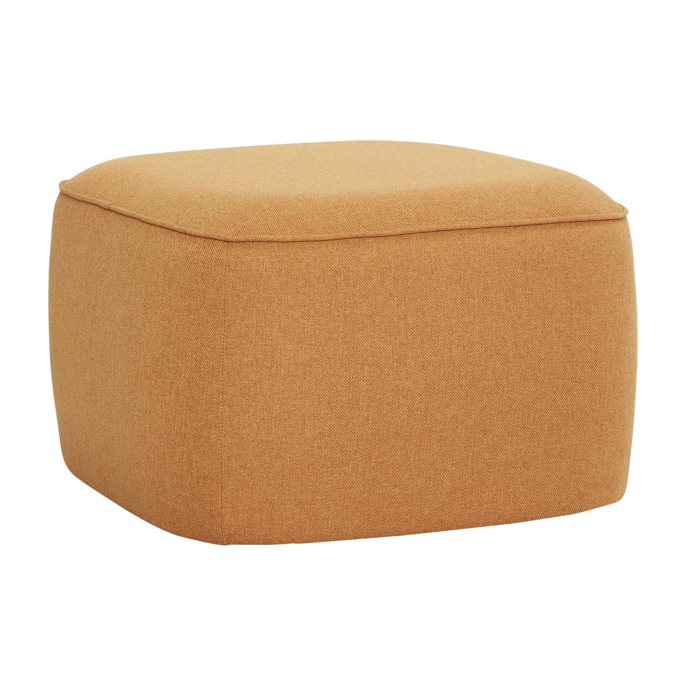 Pouf orange Cube - Hübsch