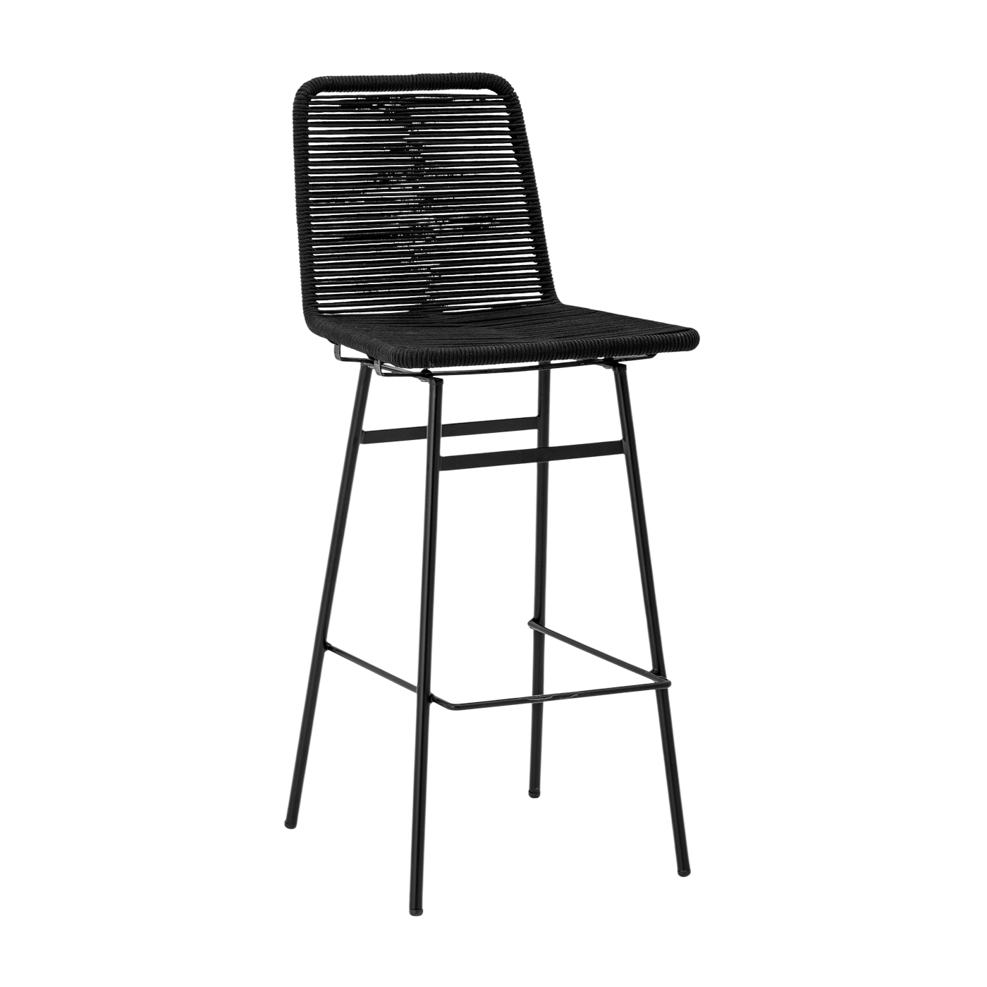 Black bar stool Mundo - Bloomingville
