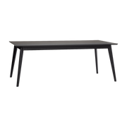 Mesa rectangular modelo Display 200x100 cm en madera negra Vente Solidaire - Hübsch