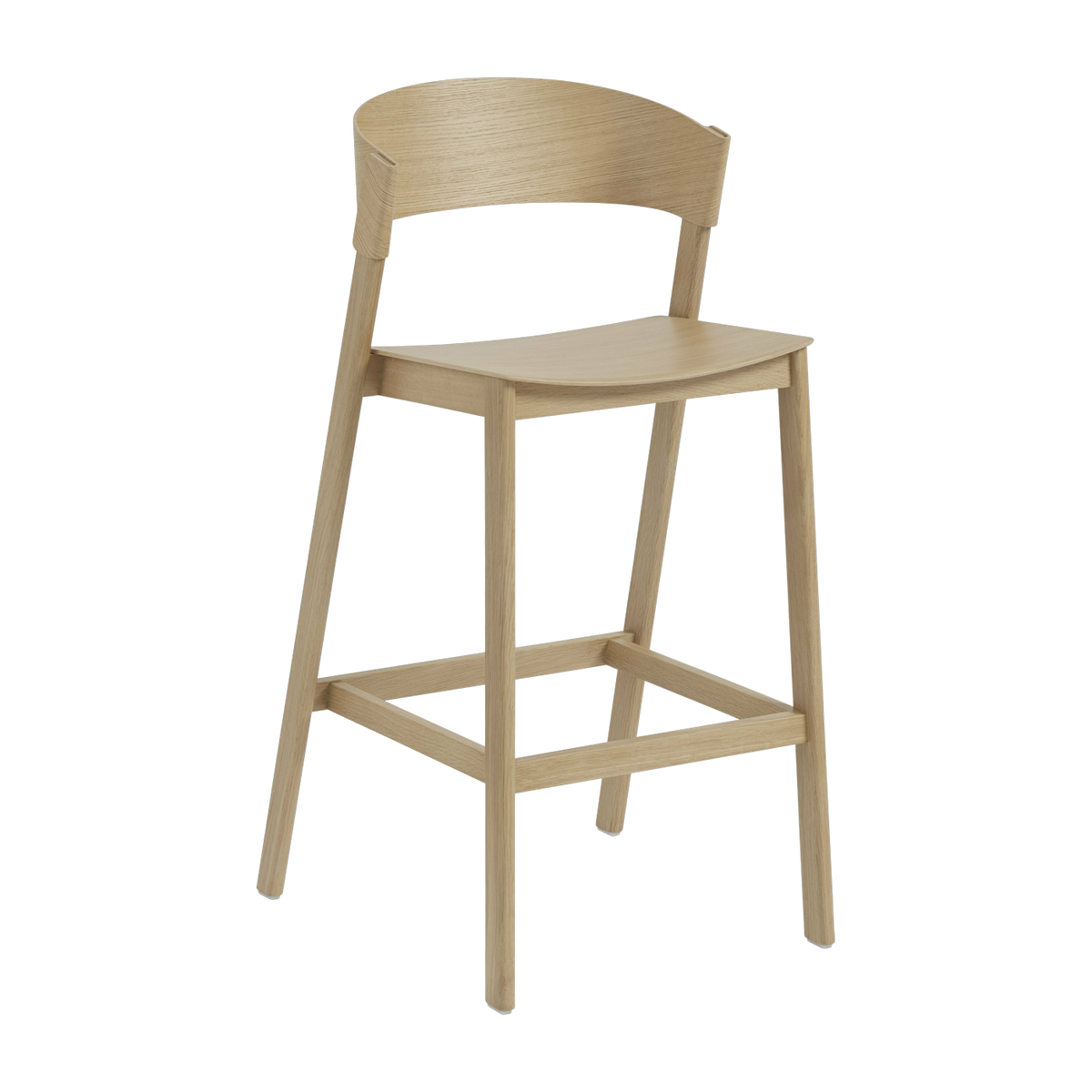 Chair with beige solid oak arms 75 cm Cover - Muuto