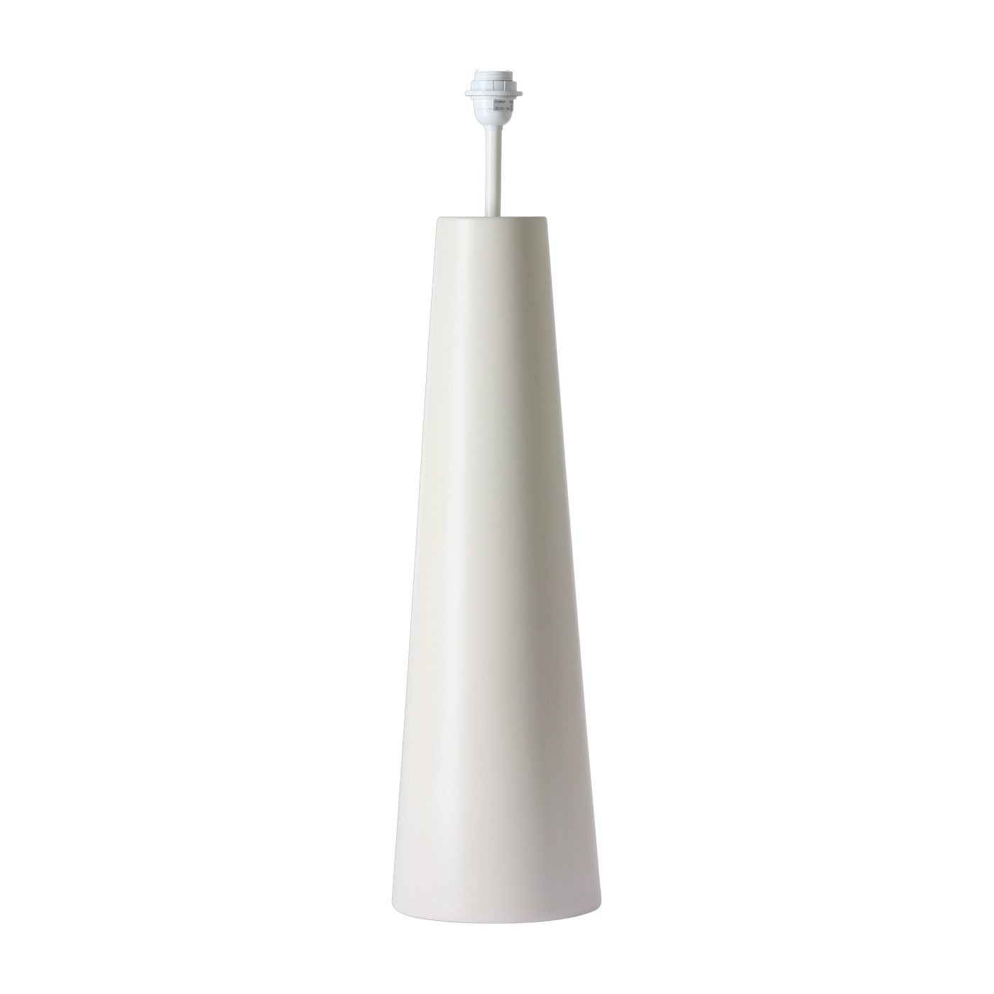 Pied de lampadaire conique en grès crème XL - HKliving