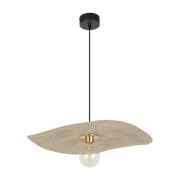 Lampada a sospensione in metallo e lino 58 cm Rivage - Market Set
