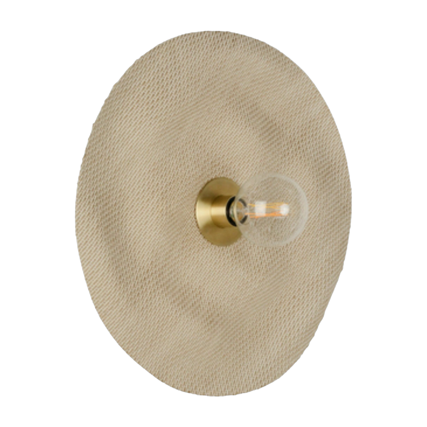 Wandleuchte mit Lampenschirm aus Metall und Leinen 48 cm Rivage -. Market Set
