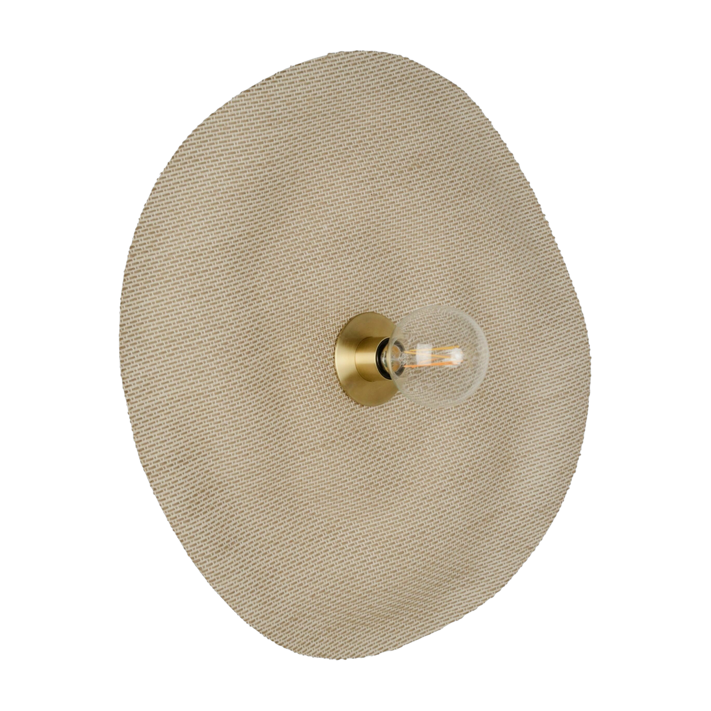 Lámpara de pared con pantalla de metal y lino 58 cm Rivage - Market Set