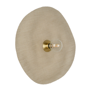 Lámpara de pared con pantalla de metal y lino 58 cm Rivage - Market Set