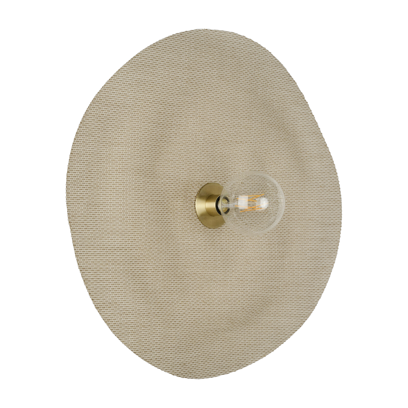 Lámpara de pared con pantalla de metal y lino 68 cm Rivage - Market Set