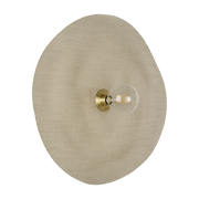 Wandleuchte mit Lampenschirm aus Metall und Leinen 68 cm Rivage - -. Market Set