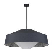 Lampada a sospensione a forma di cono in metallo e tessuto 78 cm Mokuzai - Market Set