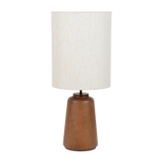 Solid wood and white fabric lamp 74, 5 cm Mokuzai - Market Set