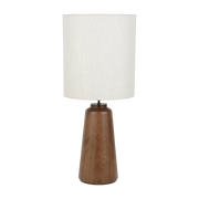 Solid wood and white fabric lamp 93 cm Mokuzai - Market Set