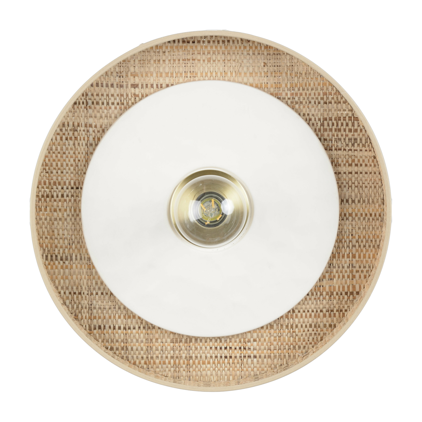 Lámpara de pared cilíndrica blanca 40 cm Portinatx - Market Set