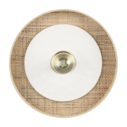 Applique cylindrique blanche 40 cm Portinatx - Market set