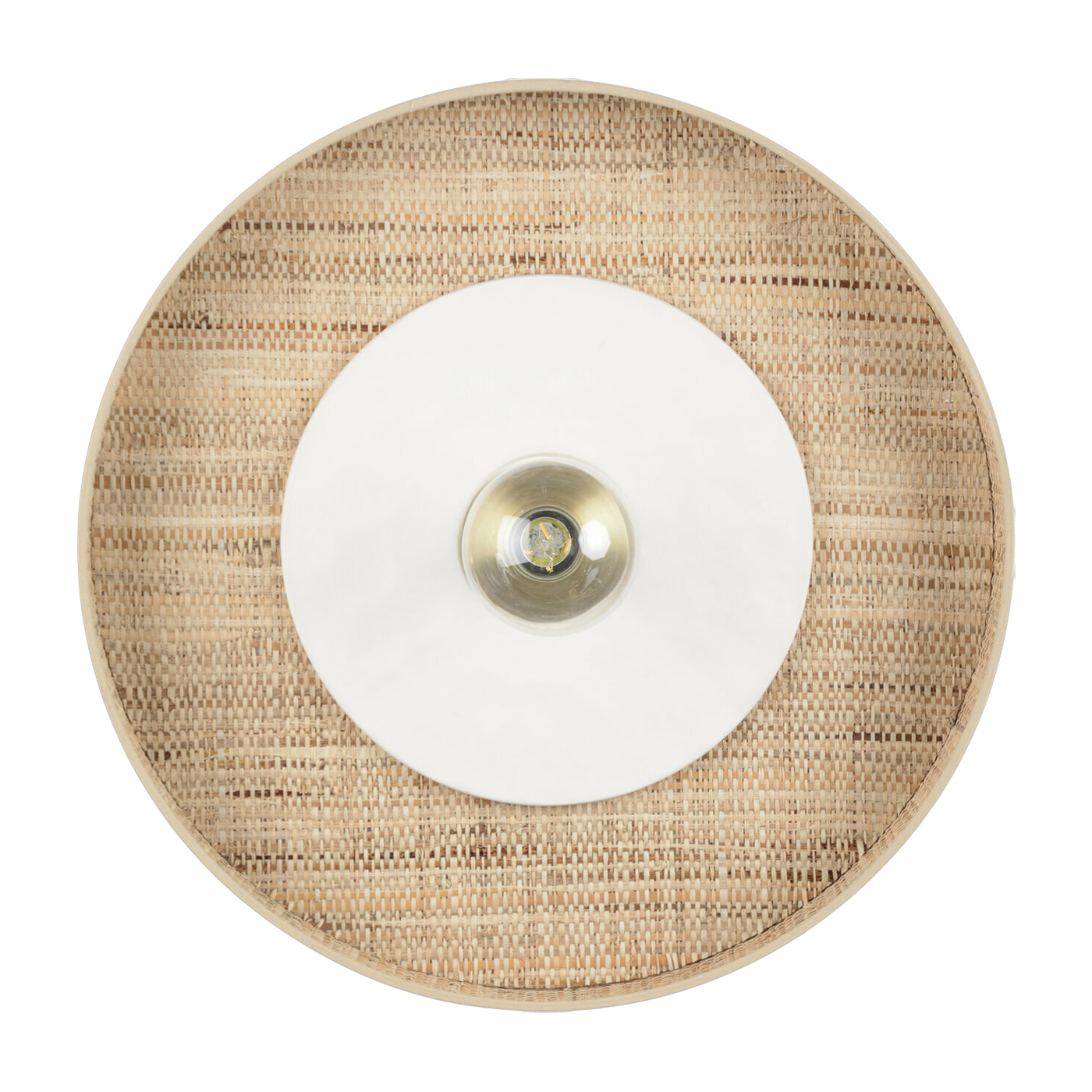 Lámpara de pared cilíndrica blanca 50 cm Portinatx - Market Set