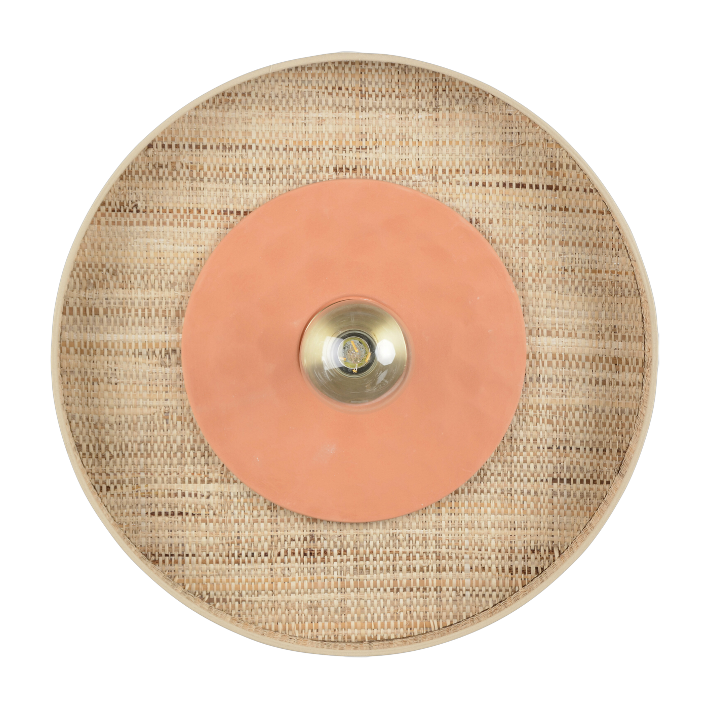 Lámpara de pared cilíndrica terracota 50 cm Portinatx - Market Set